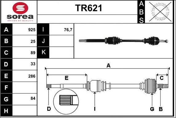 Sera TR621 - Sürücü mili furqanavto.az