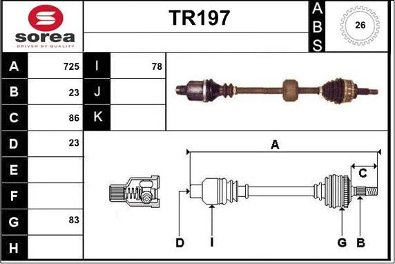 Sera TR197 - Sürücü mili furqanavto.az