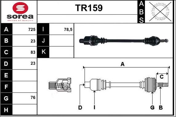 Sera TR159 - Sürücü mili furqanavto.az