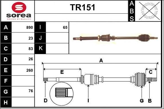 Sera TR151 - Sürücü mili furqanavto.az