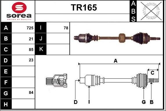 Sera TR165 - Sürücü mili furqanavto.az