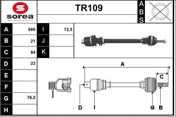 Sera TR109 - Sürücü mili furqanavto.az