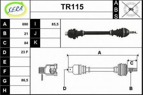 Sera TR115 - Sürücü mili furqanavto.az