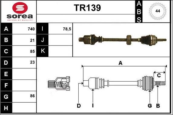 Sera TR139 - Sürücü mili furqanavto.az