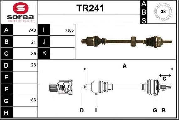 Sera TR241 - Sürücü mili furqanavto.az