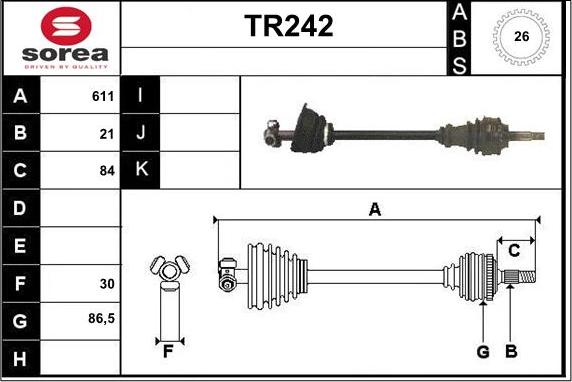 Sera TR242 - Sürücü mili furqanavto.az