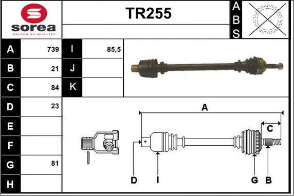 Sera TR255 - Sürücü mili furqanavto.az