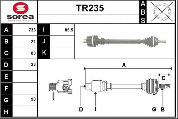 Sera TR235 - Sürücü mili furqanavto.az