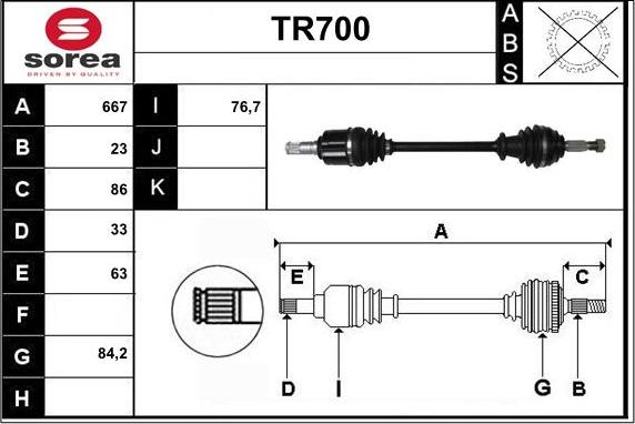 Sera TR700 - Sürücü mili furqanavto.az