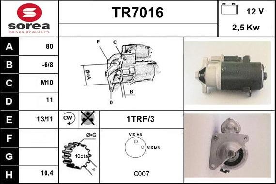 Sera TR7016 - Başlanğıc furqanavto.az