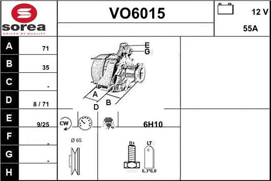 Sera VO6015 - Alternator furqanavto.az