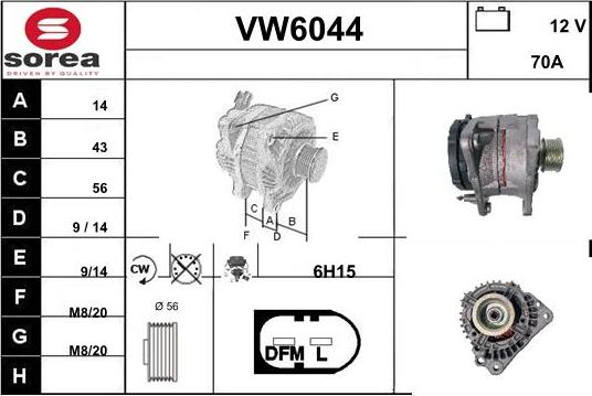 Sera VW6044 - Alternator furqanavto.az