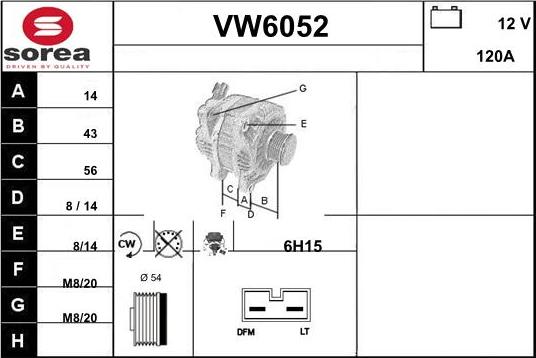 Sera VW6052 - Alternator furqanavto.az