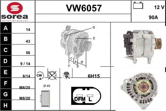 Sera VW6057 - Alternator furqanavto.az