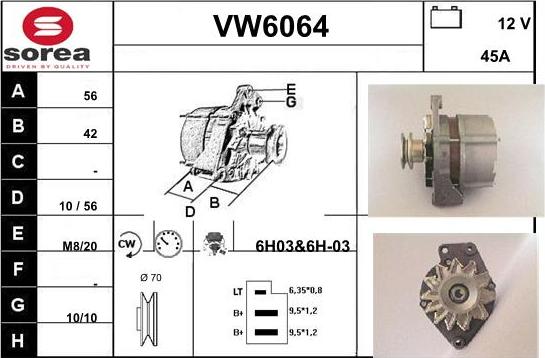 Sera VW6064 - Alternator furqanavto.az