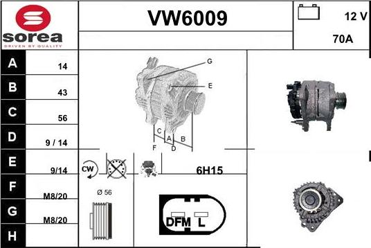 Sera VW6009 - Alternator furqanavto.az