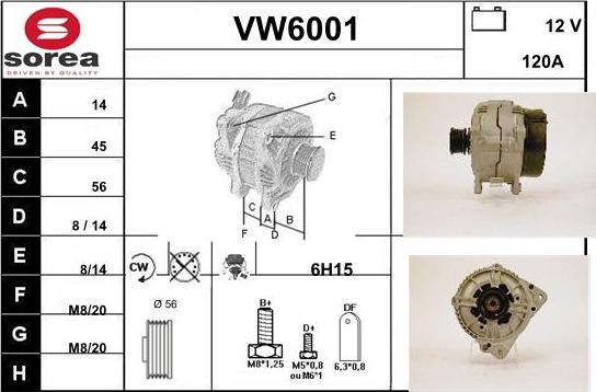 Sera VW6001 - Alternator furqanavto.az