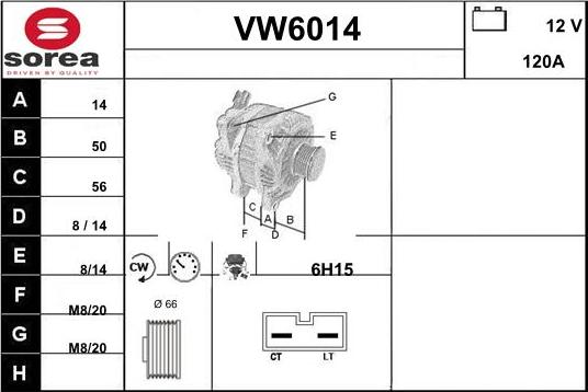 Sera VW6014 - Alternator furqanavto.az