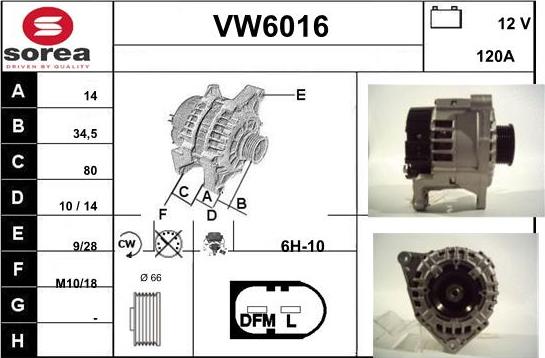 Sera VW6016 - Alternator furqanavto.az