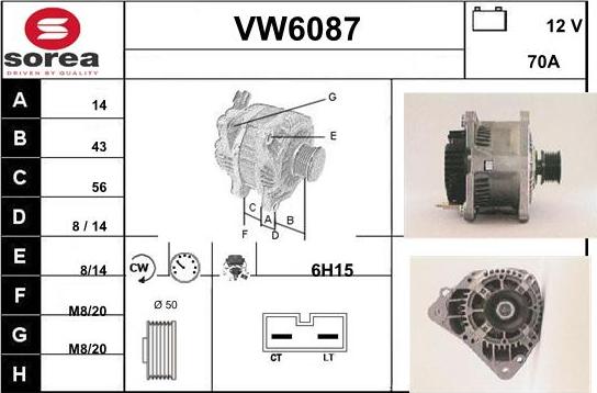 Sera VW6087 - Alternator furqanavto.az