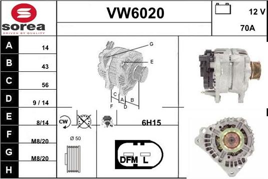 Sera VW6020 - Alternator furqanavto.az