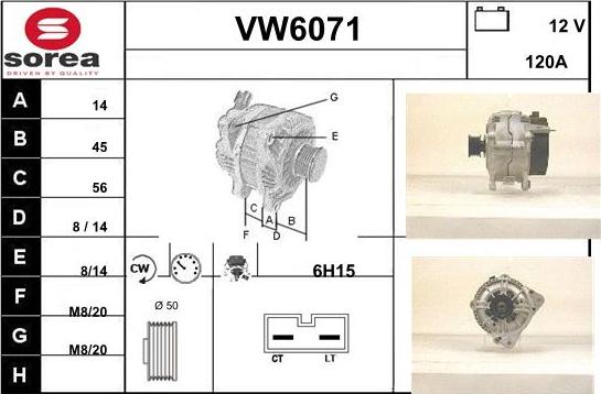 Sera VW6071 - Alternator furqanavto.az