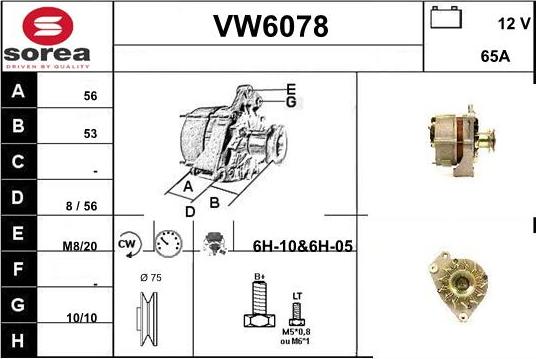 Sera VW6078 - Alternator furqanavto.az