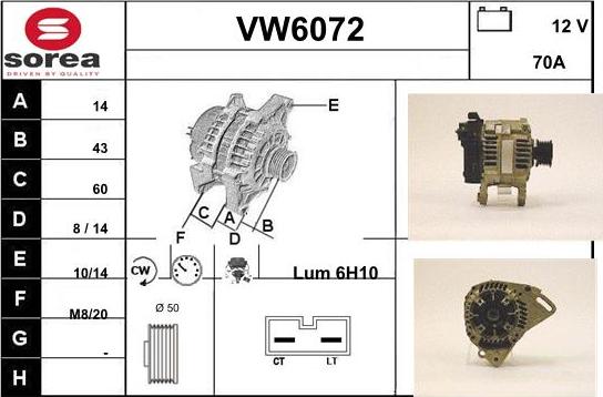 Sera VW6072 - Alternator furqanavto.az