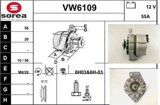 Sera VW6109 - Alternator furqanavto.az