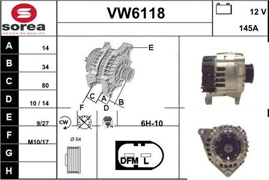 Sera VW6118 - Alternator furqanavto.az