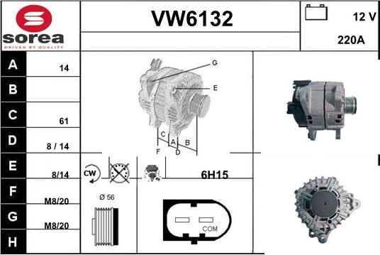 Sera VW6132 - Alternator furqanavto.az