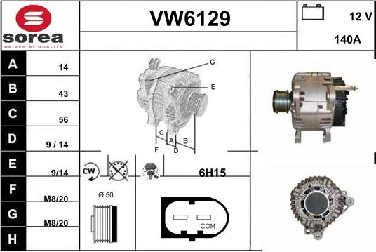 Sera VW6129 - Alternator furqanavto.az