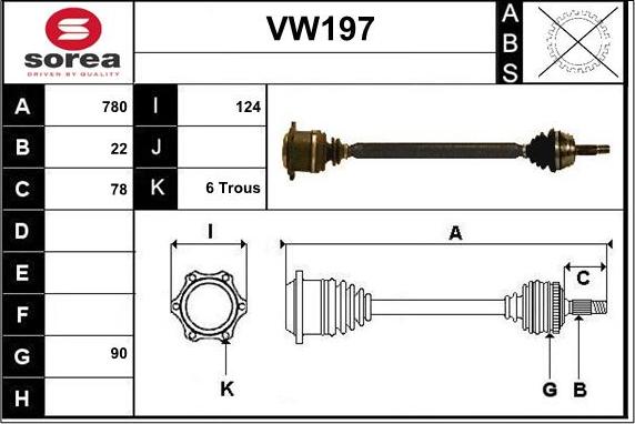 Sera VW197 - Sürücü mili furqanavto.az