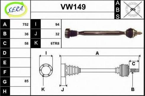 Sera VW149 - Sürücü mili furqanavto.az