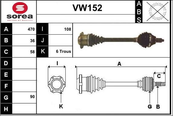 Sera VW152 - Sürücü mili furqanavto.az