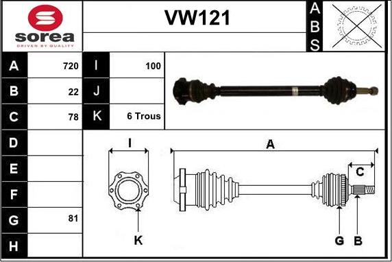 Sera VW121 - Sürücü mili furqanavto.az