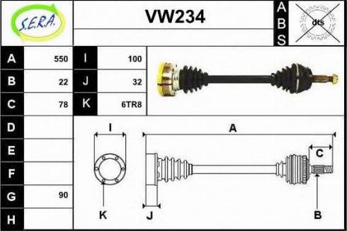 Sera VW234 - Sürücü mili furqanavto.az