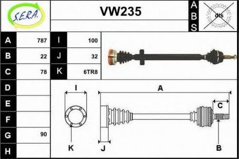 Sera VW235 - Sürücü mili furqanavto.az