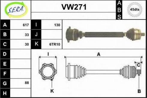 Sera VW271 - Sürücü mili furqanavto.az