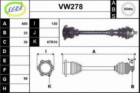 Sera VW278 - Sürücü mili furqanavto.az