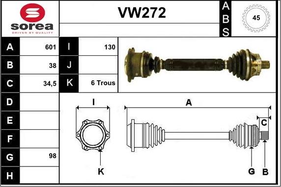 Sera VW272 - Sürücü mili furqanavto.az