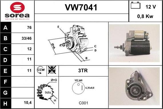 Sera VW7041 - Başlanğıc furqanavto.az