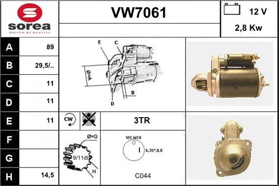 Sera VW7061 - Başlanğıc furqanavto.az