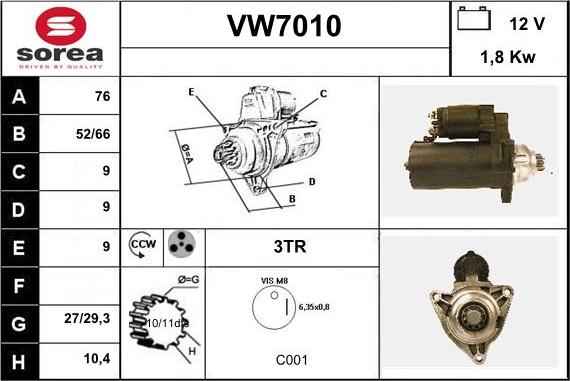 Sera VW7010 - Başlanğıc furqanavto.az