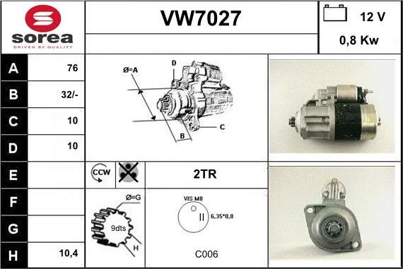 Sera VW7027 - Başlanğıc furqanavto.az