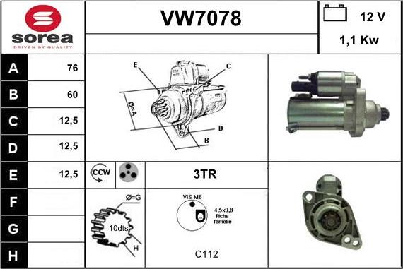 Sera VW7078 - Başlanğıc furqanavto.az