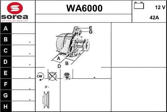 Sera WA6000 - Alternator furqanavto.az