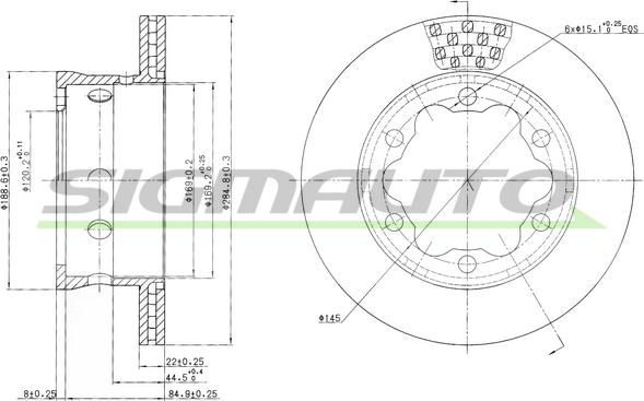 SIGMAUTO DB0191V - Əyləc Diski furqanavto.az