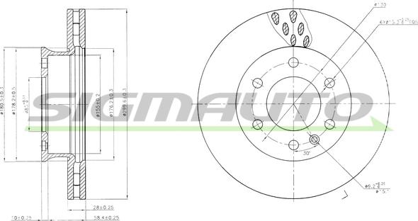 SIGMAUTO DB0310V - Əyləc Diski furqanavto.az