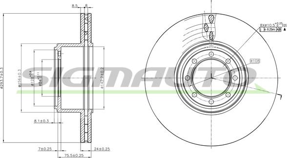 SIGMAUTO DB0320V - Əyləc Diski furqanavto.az